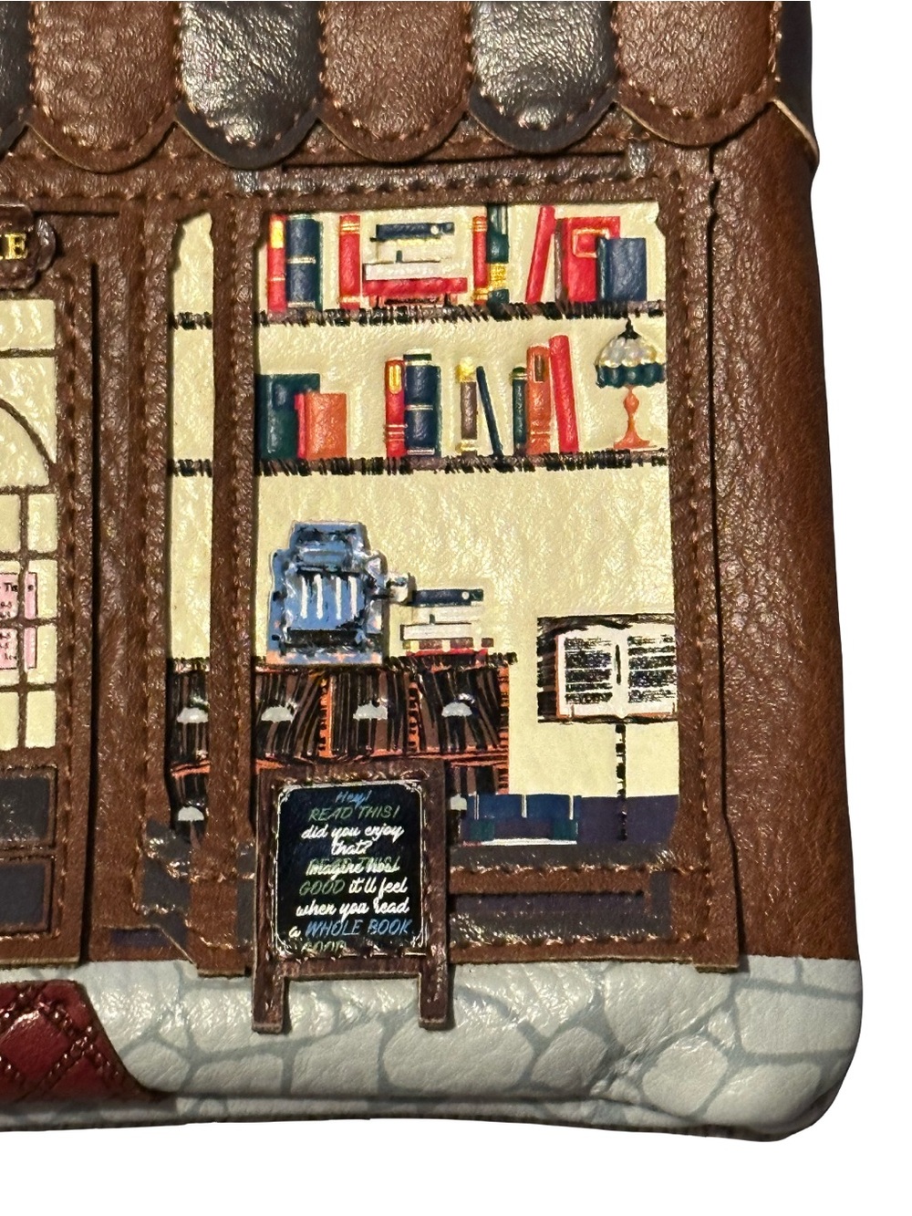 Vendula London Old Bookshop Zip Coin Purse Wallet Vegan Leather Rare - Picture 2 of 8